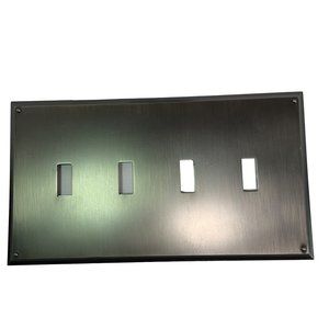 Liberty Hardware Quad Switch Wall Plate Heirloom Silver Finish 8.75 X 5 NOS